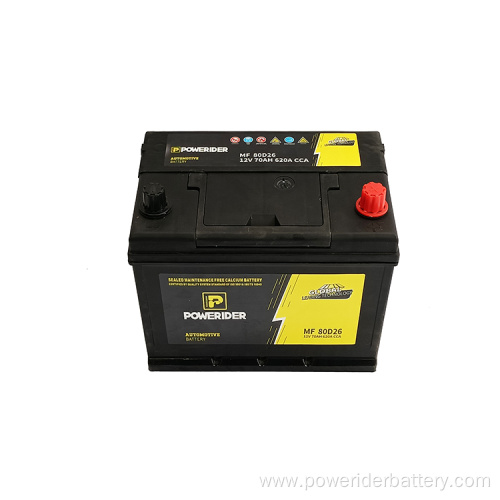 12v 70ah N70 80D26L lead-acid car starting battery